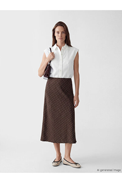 LC Waikiki Rmz Gi̇yi̇m Farkiyla Polka Dot Skirt with Waist Drawstring