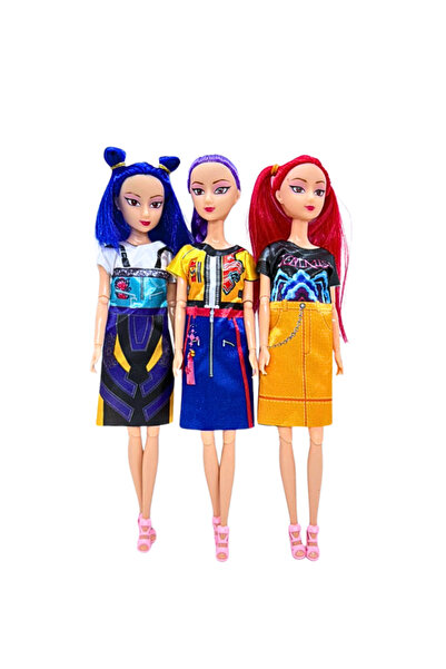 OEM Set of 3 K-POP Fashion Girls Dolls – Zoey, Rumi and Mira, 30 cm, Fashion ...
