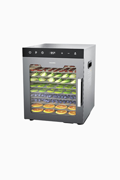 moontime alaçatı 10 Katlı Paslanmaz Çelik Gıda Kurutucu, 800W, Meyve, Et, Seb...