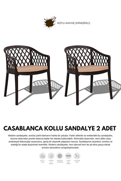 Daim Plastik CASABLANCA LÜX CAFE & RESTAURANT SANDALYESİ 2 Lİ