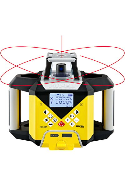 Nivel System Laser rotativ digital NL640R, fascicul roșu, funcționare în plan...