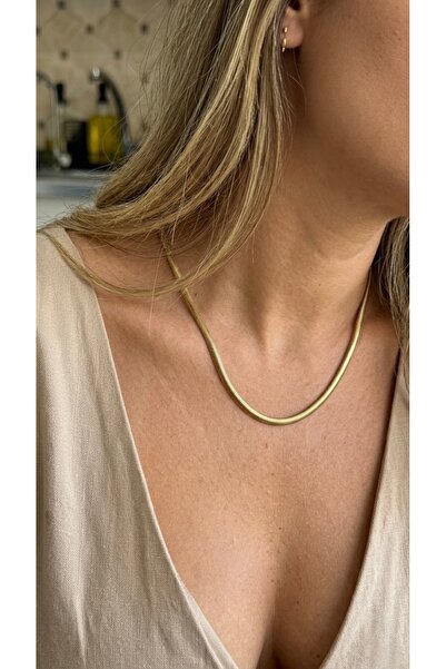İNN JEWELLERY قلادة من الفولاذ 316L مقاومة للصدأ مع مضاد للحساسية سلسلة مسطحة...