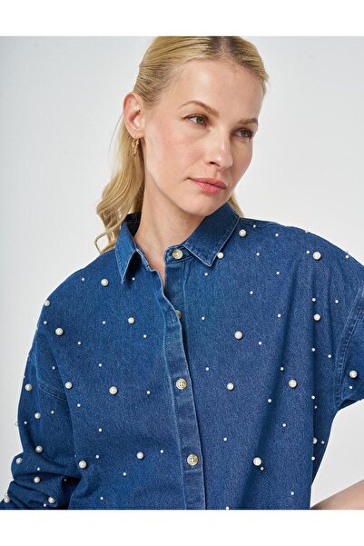 Kayra İnci Detaylı Denim Tunik 21060