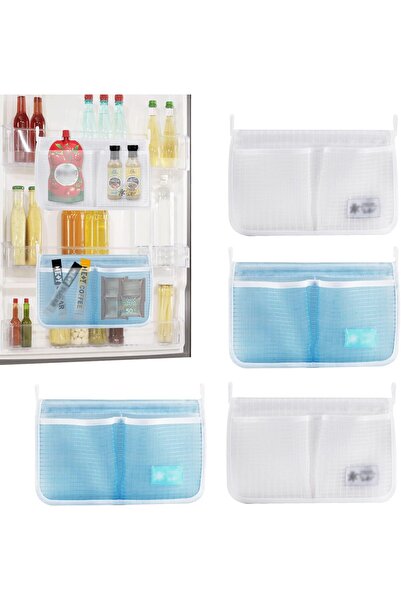 Arabest Storage Organizer, 4 Pack Fridge Hanging Mesh Bag, Refrigerator Door ...