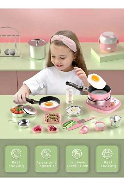 Arabest 22-Piece Mini Kitchen Toy Set, Real Chef Playset with Utensils, for K...