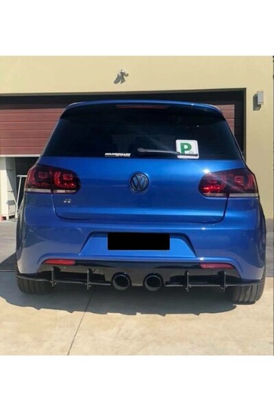 Tuning Vadisi Golf 6 R Difüzör Flap R Tampon Uyumlu Splitter 2008-2012 Parlak...