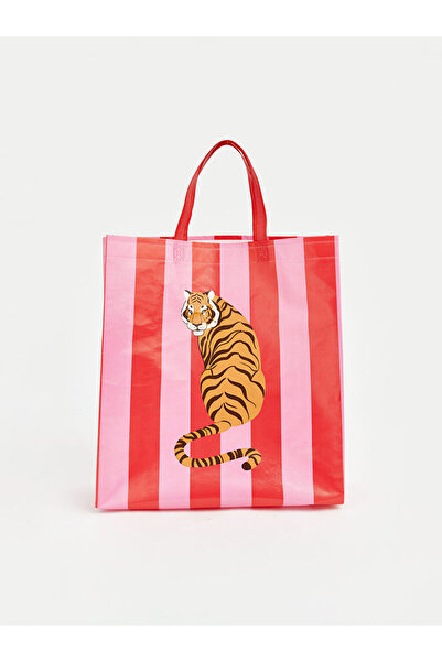 LC Waikiki Mixed Tiger Printed Women's Shopping Bag Si