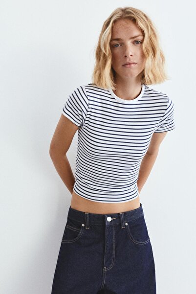 Pull & Bear Fitilli kısa kollu t-shirt