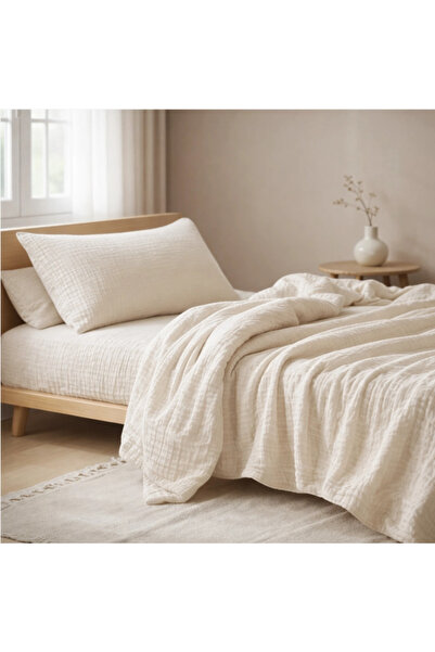 PRICHINDEL Bedding Set 3 Pieces, Muslin Cotton, 140 x 200 cm, Various Colors