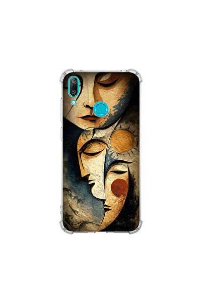 PrintiFy حافظة حماية للزوايا متوافقة مع هاتف هواوي Y7 2019 Metamorphosis Clea...