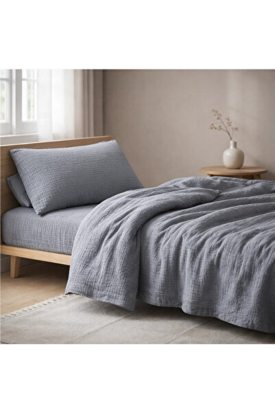 PRICHINDEL Bedding Set 3 Pieces, Muslin Cotton, 140 x 200 cm, Various Colors