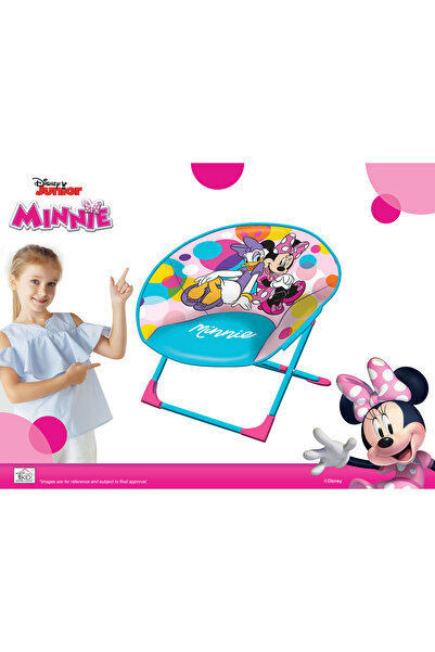 Disney كرسي قابل للطي على شكل قمر للأطفال بتصميم ميني ماوس وديزي داك - وردي