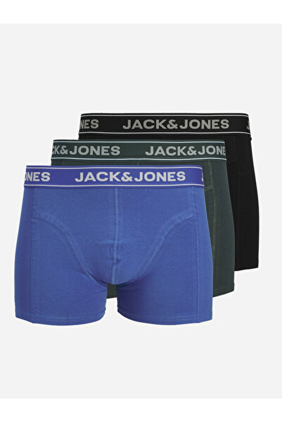 Jack & Jones مجموعة من 3 سراويل داخلية مطبوعة بحزام خصر