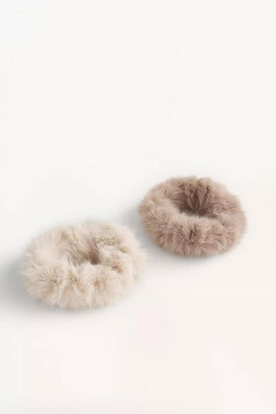 New Obsessions Puf pernata kopča za bagel, 2 komada