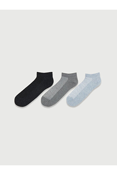 LC Waikiki Anthracite Men's Booties Socks 3-Piece