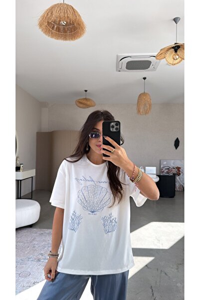 Buket Teke Tricou Blue Ocean Feeling cu bumbac perle