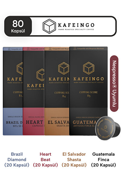 Kafeingo Tanışma Paketi 80 Kahve Kapsülü (Nespresso Uyumlu)