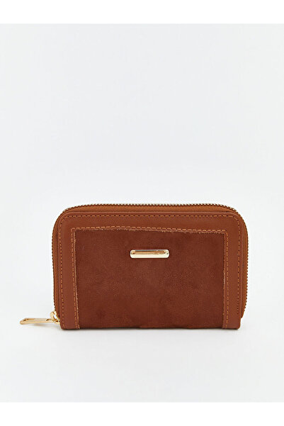 LC Waikiki Brown suede look women's wallet