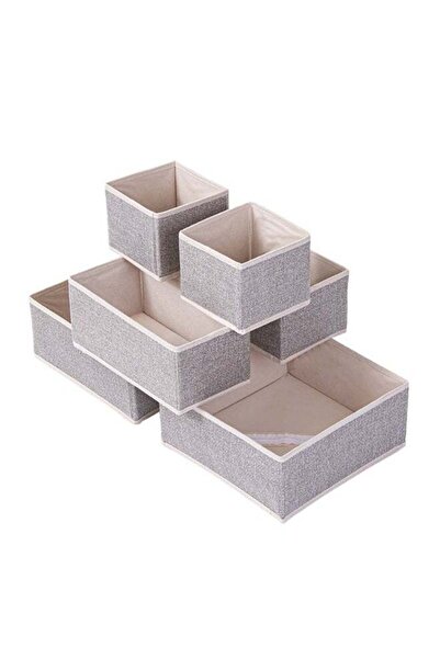 Arabest 6-Pack Drawer Organizer, Cloth Storage Divider Bins, Foldable, for Be...