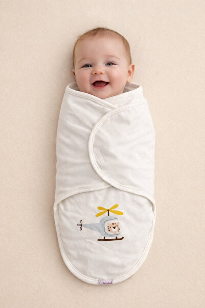moukou 0-3 Months Baby 100% Cotton Swaddle Swaddle with Velcro Soft Combed Co...