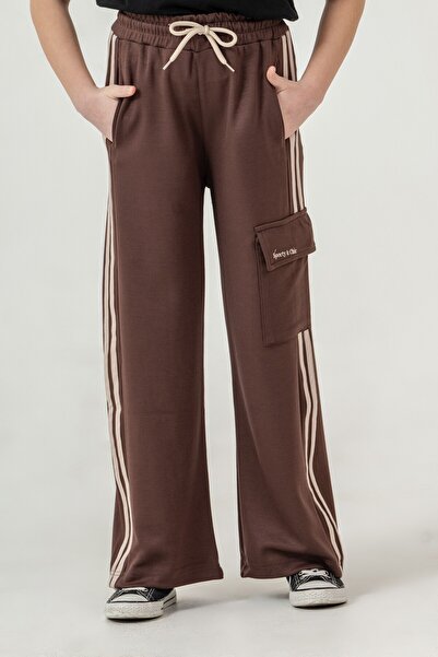 Mışıl Kids Kargo džep Sportska i elegantna džemperica za devojčice Vezena sa ...