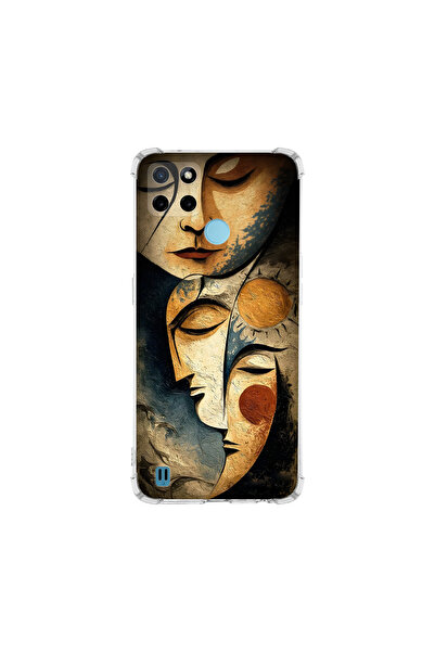 PrintiFy حافظة حماية للزوايا متوافقة مع Realme C21Y بتصميم Metamorphosis Clea...