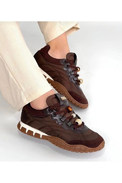 mersin md tekstil حذاء مشي نسائي من القماش ذو نعل حراري برباط قماش منقش