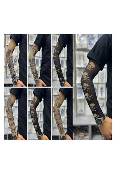 Airbrush Tattoo Kuru Kafa Modeller 6 Çift 12 Adet Giyilebilir Çorap Dövme
