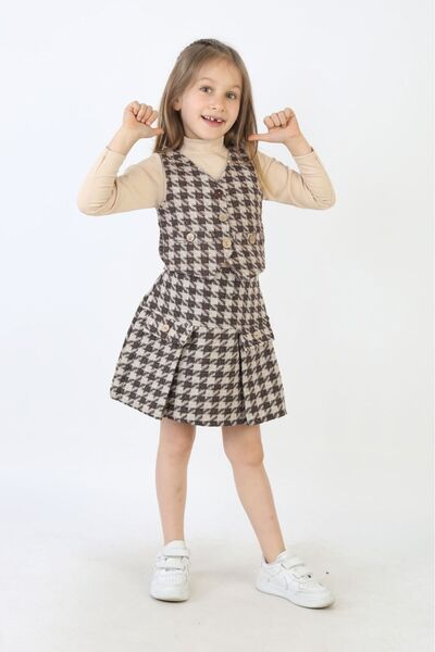 AXXAN Devojčina haljina sa kariranim uzorkom Sa deznom Flotilla Sa džepovima ...