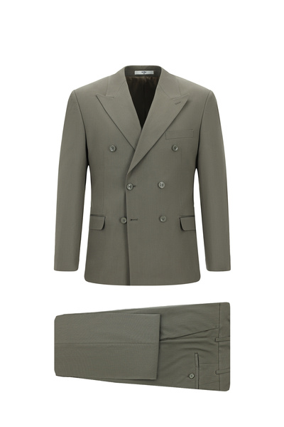 Kiğılı 7 دروب قصة ضيقة بدلة ضيقة من قطن قطع من الليوسيل بأزرار على الجهتين