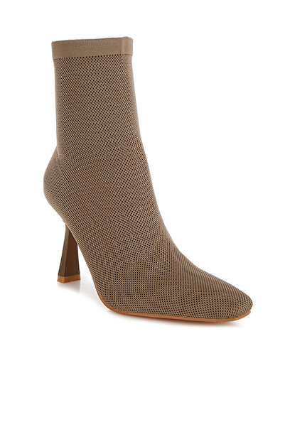 london Rag Women Knitted Sock Boots in Taupe