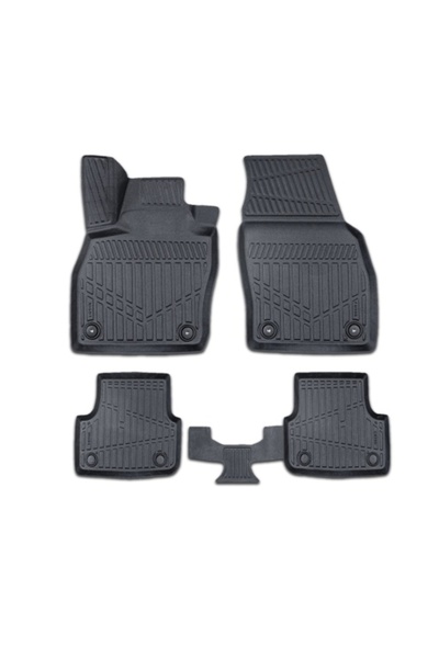 CED AUTO TRADE Σετ Πατάκια Αυτοκινήτου από Λαστιχένιο Πατάκι Skoda Fabia 4 IV...