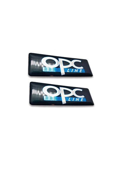 Redline Grafik OPC Yazılı Gümüş Siyah 3D 2 Adet Sticker Redlinegrafik