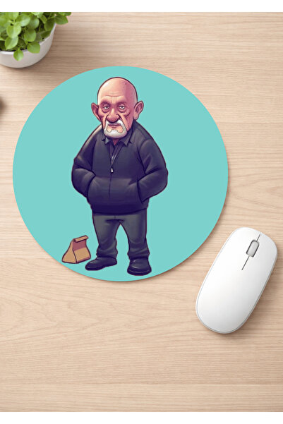 Eylül Design Breaking Bad Printed Round Non-Slip Mousepad Ergonomic Mouse Pad