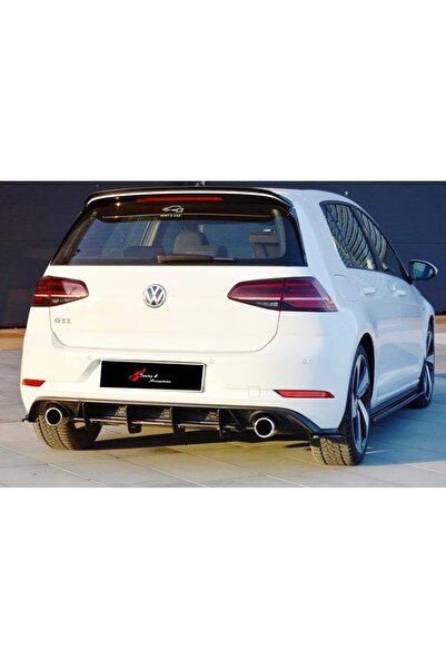 Tuning Vadisi Golf 7,5 Gti Tampon Uyumlu Difüzör Flap Splitter Parlak Siyah 2...
