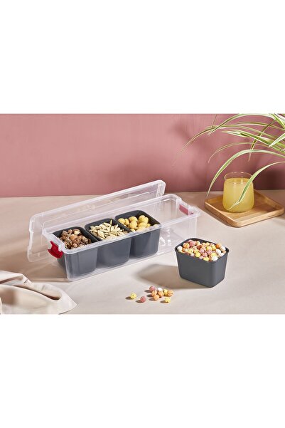 Home 4 Compartment Refrigerator Storage Container, Nuts Fruit Jewelry Spices ...
