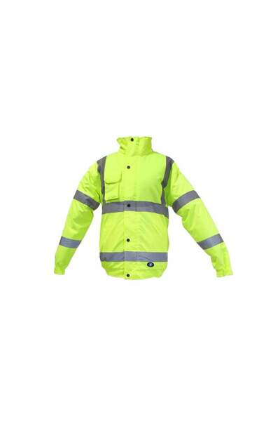 Junior JN1021/S سترة طيار مقاومة للماء ومضيئة باللون الأصفر مقاس M