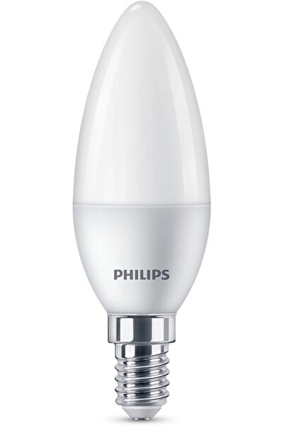Philips LED Candle Bulb B35, Non-Dimmable, E14 Base, Warm White Light, 2700 K...