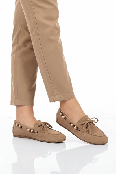 AYAKMOD Mink piele întoarsă ușor elastic Pantofi de damă balerini 572489 Z