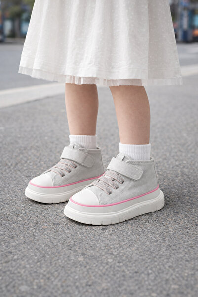 BUCKHEAD kız çocuk bilekli , kalın taban , keten spor ayakkabı , tarz sneaker