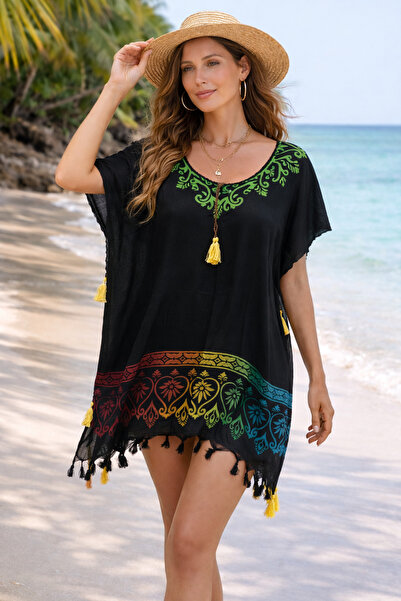 cottonheim Kadın Pamuk Pareo Plaj Elbisesi – Salaş Kesim Yazlık Pareo