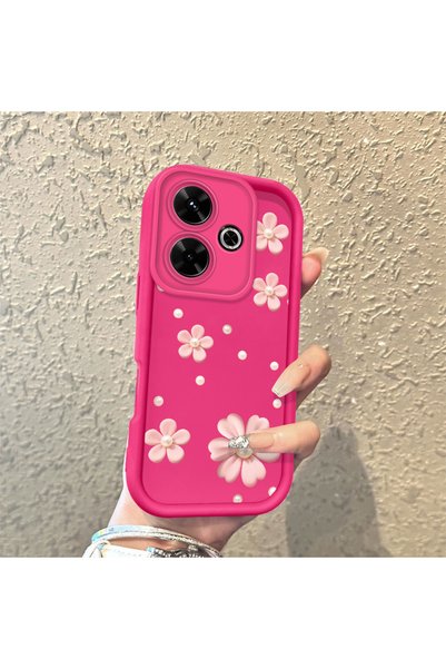 SLIMFELT حافظة Poco M6 4G ذات تصميم زهري بسيط، مصنوعة من السيليكون عالي الجود...
