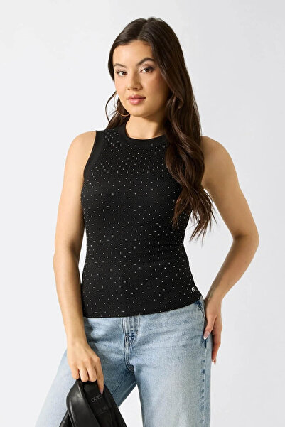 Guess Bluză de damă Francine Top - Negru