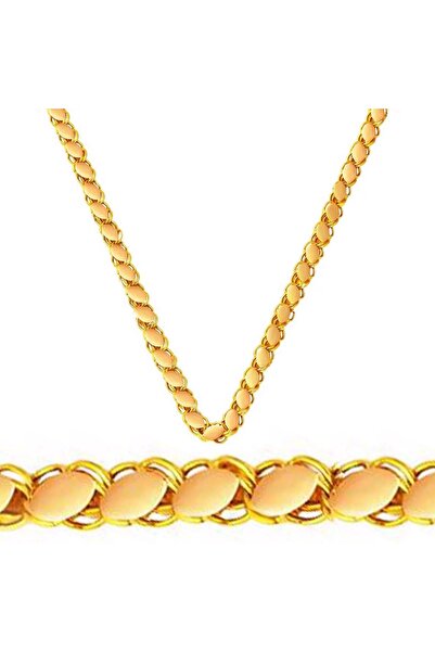 Harem Altın Pullu 14 Ayar 55 cm Halep Zincir Kolye ZKU226