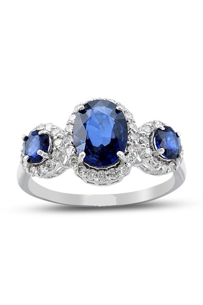 Harem Altın 2.36 Ct Pırlanta Safir Yüzük RTY14