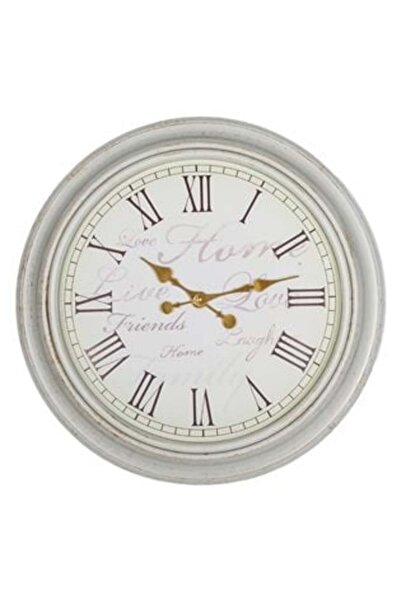 SHOPIENS Vintage White Brushed Wall Clock Ø50 cm