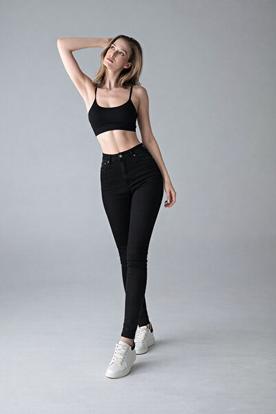 XRAY JEANS Γυναικείο εφαρμοστό 5 Pocket Ελαστικό Μαύρο Τζιν Παντελόνι