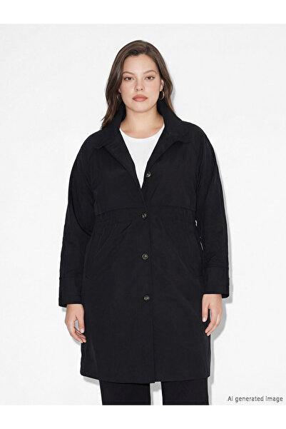 LC Waikiki Shirt Collar Women's Raincoat
