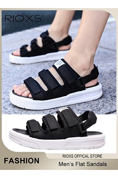 RIOXS Men's Casual Open Toe Sandals, Water Sandal, Non Slip Beach Sandals, Br...