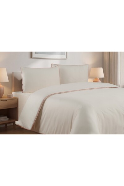 AYS DEKOR 81 Thread 100% Cotton Satin Double Piped Duvet Cover Set
